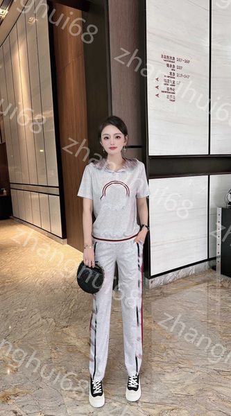 23ss women tracksuit womens designer clothing pure cotton logo printed hoodie short sleeve color matching elastic waist trousers set womens, Gray
23ss women tracksuit womens designer clothing pure cotton logo printed hoodie short sleeve color matching elastic waist trousers set womens, Gray