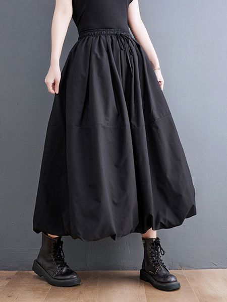 skirts black vintage high waist pleated skirt women fashion plus size drawstring loose casual long skirts clothing spring autumn 230508
skirts black vintage high waist pleated skirt women fashion plus size drawstring loose casual long skirts clothing spring autumn 230508