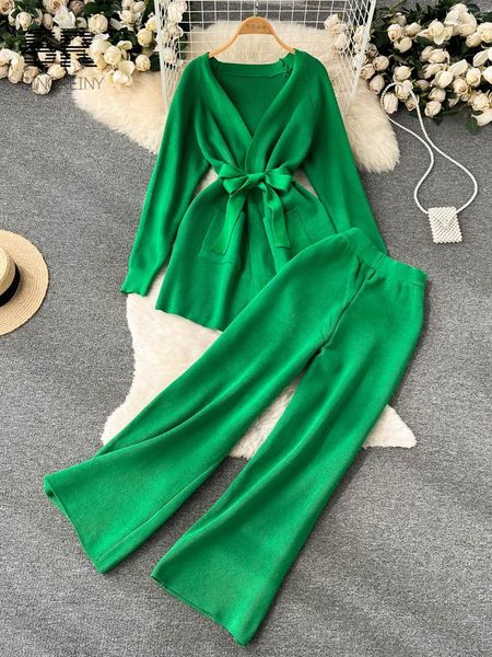 pants singreiny belt women sweater two piece suits winter long sleeve v neck cardigan elastic waist wide leg long pants warm sets, White
pants singreiny belt women sweater two piece suits winter long sleeve v neck cardigan elastic waist wide leg long pants warm sets, White