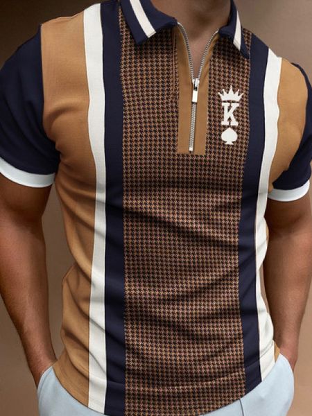 men's t-shirts polo shirt men summer short sleeve letter k poker print polo shirt t-shirt lapel zipper fashion polo shirt men's 2, White;black
men's t-shirts polo shirt men summer short sleeve letter k poker print polo shirt t-shirt lapel zipper fashion polo shirt men's 2, White;black