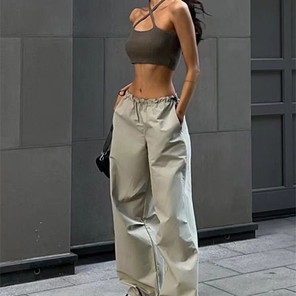 women s pants s kliou solid casual oversized cargo women hipster drawstring loose harajuku vintage trousers streetwear female bottoms 230508, Black;white
women s pants s kliou solid casual oversized cargo women hipster drawstring loose harajuku vintage trousers streetwear female bottoms 230508, Black;white