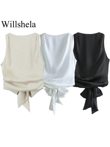 camisoles tanks willshela women fashion with bow solid pleated backless cropped tank vintage o neck sleeveless female chic lady 230508, Black;white
camisoles tanks willshela women fashion with bow solid pleated backless cropped tank vintage o neck sleeveless female chic lady 230508, Black;white