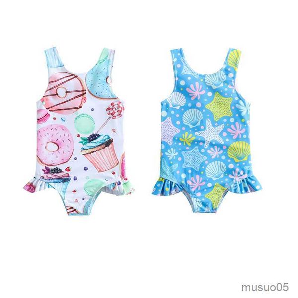 two-pieces baby romper swimsuit sleeveless round neck cartoon shell doughnut print summer beach girls bodysuit swimwear, Blue
two-pieces baby romper swimsuit sleeveless round neck cartoon shell doughnut print summer beach girls bodysuit swimwear, Blue