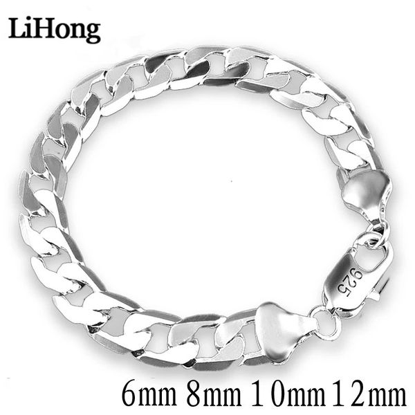 chain 925 sterling silver bracelet sideways silver 6mm8mm10mm men women jewelry 230508, Black
chain 925 sterling silver bracelet sideways silver 6mm8mm10mm men women jewelry 230508, Black