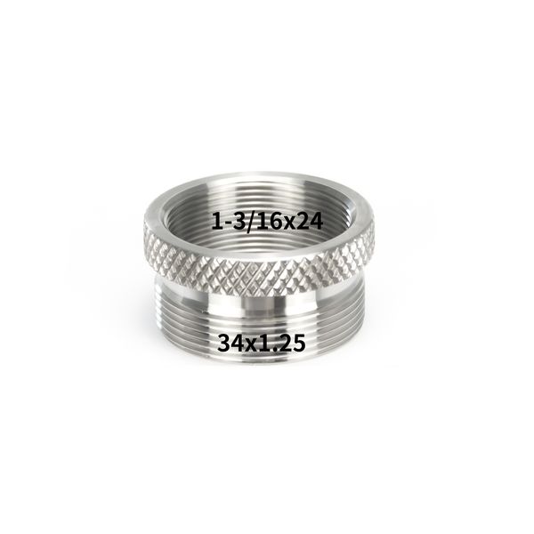 stainless steel m34x1.25 to 1-3/16x24 (1.1875x24) adapter ring qd convertor for 1.45x7 inch solvent trap cleaning tube filter
stainless steel m34x1.25 to 1-3/16x24 (1.1875x24) adapter ring qd convertor for 1.45x7 inch solvent trap cleaning tube filter