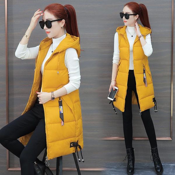 vests fashion women's hooded padded jacket midlength vest autumn winter cold coat warmth sleeveless cardigan slim fit korean jacket, Black;white
vests fashion women's hooded padded jacket midlength vest autumn winter cold coat warmth sleeveless cardigan slim fit korean jacket, Black;white
