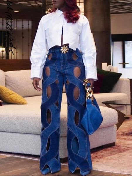 women's jeans women streetwear cut out hollow out criss cross straight flare denim pants ins female fashion wide leg jeans trousers 230, Blue
women's jeans women streetwear cut out hollow out criss cross straight flare denim pants ins female fashion wide leg jeans trousers 230, Blue