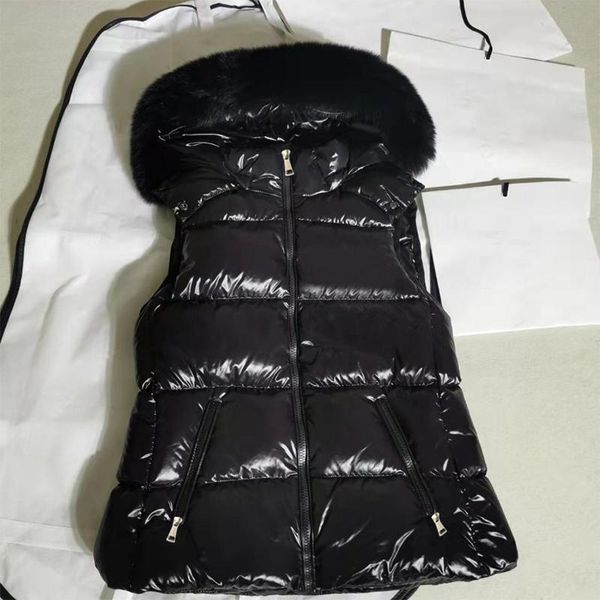 leather big fur 2022 new women winter vests hooded short bright color vest padded sleeveless coat female waterproof thick waistcoat, Black
leather big fur 2022 new women winter vests hooded short bright color vest padded sleeveless coat female waterproof thick waistcoat, Black