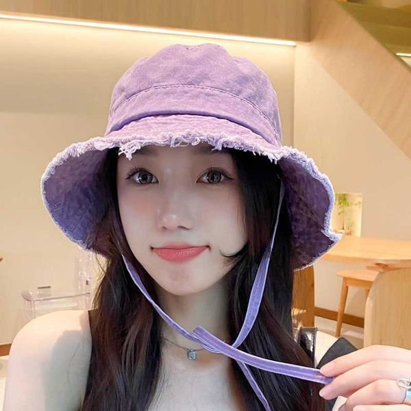 wide brim hats korean fisherman's hat women ins washed raw edge denim basin hat versatile sunscreen showing face small sunshade bucket, Blue;gray
wide brim hats korean fisherman's hat women ins washed raw edge denim basin hat versatile sunscreen showing face small sunshade bucket, Blue;gray