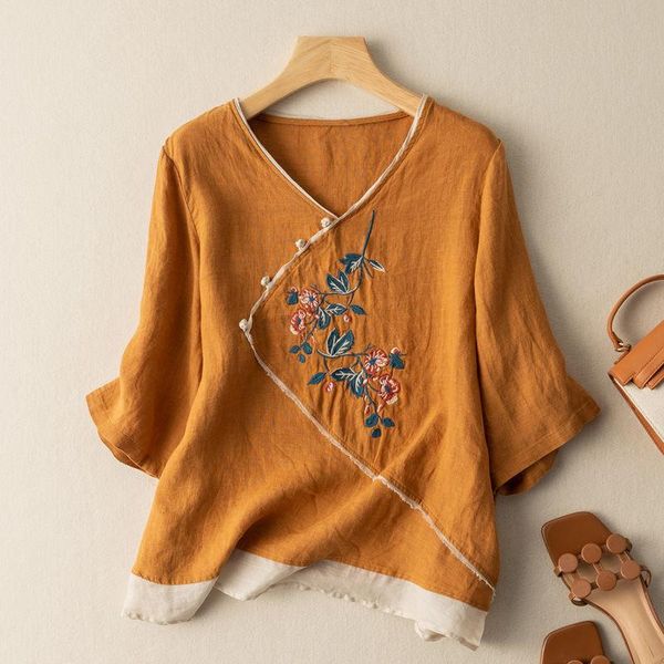 dress chinese style retro inclined slanted button blouses cotton linen shirts women harajuku casual shirt summer loose embroidered top, White
dress chinese style retro inclined slanted button blouses cotton linen shirts women harajuku casual shirt summer loose embroidered top, White