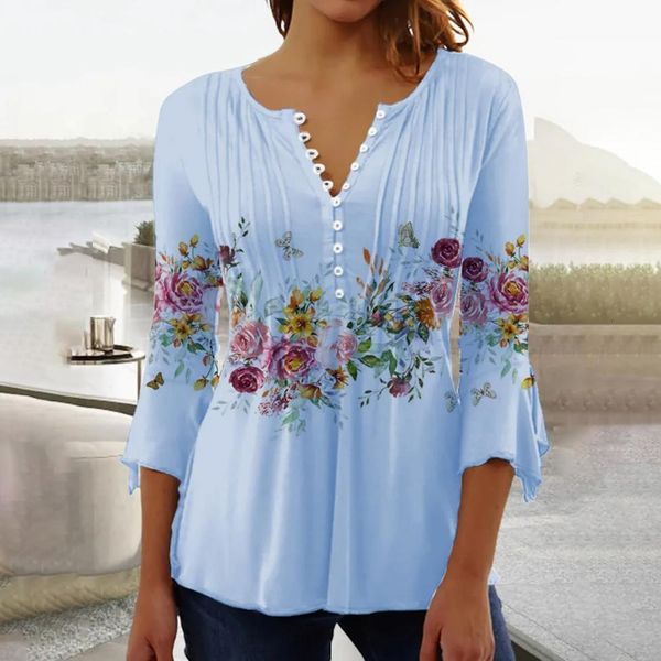 womens blouses shirts spring blouse and flower print v neck half singlebreasted slim tight waist hem lady summer shirt garment 230509, White
womens blouses shirts spring blouse and flower print v neck half singlebreasted slim tight waist hem lady summer shirt garment 230509, White