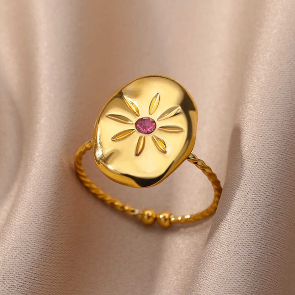 band rings zircon flower rings for women stainless steel gold color open irregular oval 2023 trend floral plant aesthetic jewelry bff z0509, Silver
band rings zircon flower rings for women stainless steel gold color open irregular oval 2023 trend floral plant aesthetic jewelry bff z0509, Silver