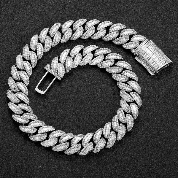 hip hop jewelry crazy design heavy 20mm iced mens miami cuban link chain cuban baguette moissanite necklace, Silver
hip hop jewelry crazy design heavy 20mm iced mens miami cuban link chain cuban baguette moissanite necklace, Silver