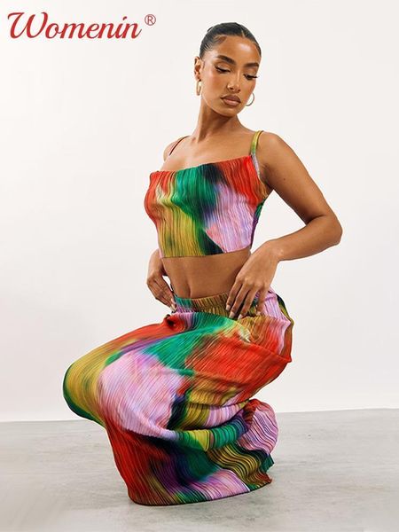 two piece dress elegant tiedyed printed pleated skirt suit women printting camisole backless long set 2023 summer lady 2 sets 230508, White
two piece dress elegant tiedyed printed pleated skirt suit women printting camisole backless long set 2023 summer lady 2 sets 230508, White