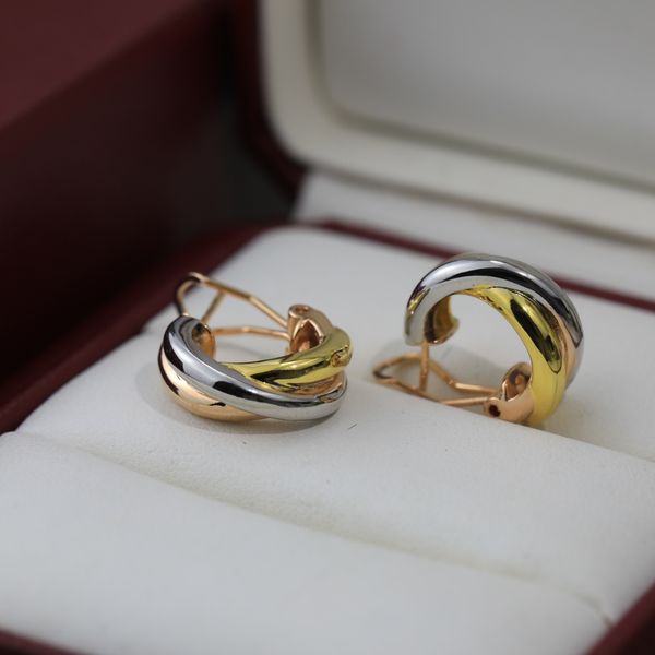 european and american three color three ring earrings, earrings, earrings, female ear buckles, plated with 18k colored gold, rose gold gift,, Golden
european and american three color three ring earrings, earrings, earrings, female ear buckles, plated with 18k colored gold, rose gold gift,, Golden