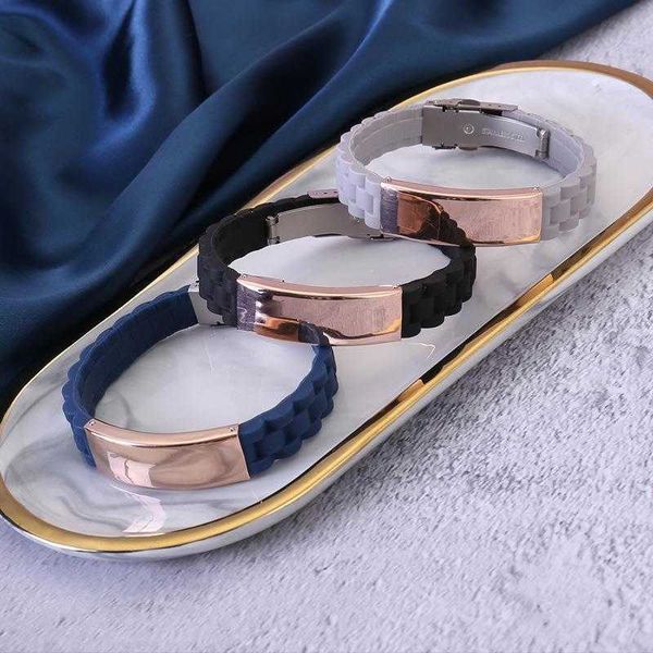 ornament silicone sports men bracelet titanium steel diy lettering mens hip hop stainless wholesale, Golden;silver
ornament silicone sports men bracelet titanium steel diy lettering mens hip hop stainless wholesale, Golden;silver
