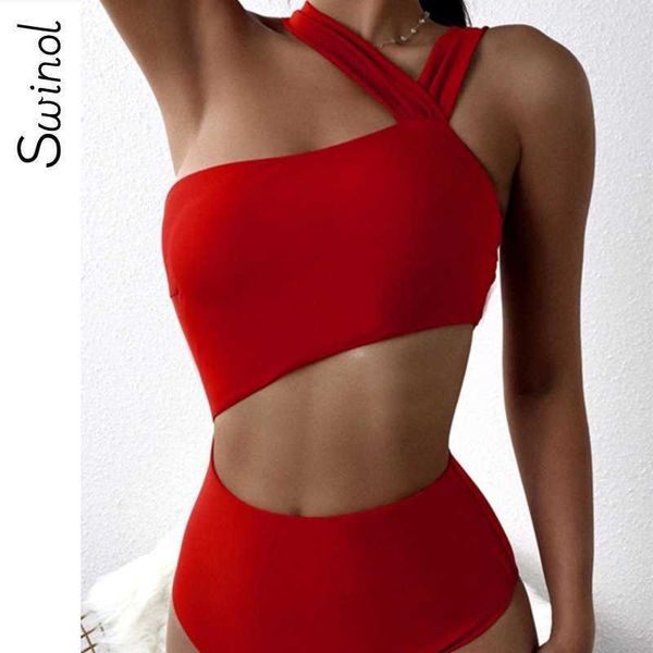 women's plus size swimwear swinol women bikini solid one piece swimsuit female diagonal shoulders swimwear high waist thong plus size b, Black
women's plus size swimwear swinol women bikini solid one piece swimsuit female diagonal shoulders swimwear high waist thong plus size b, Black