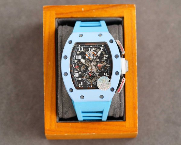 new chronograph mechanical wrist watches rm11-03 mechanical luxury for man high end factory 3k amazing superb designer high-quality, Slivery;brown
new chronograph mechanical wrist watches rm11-03 mechanical luxury for man high end factory 3k amazing superb designer high-quality, Slivery;brown
