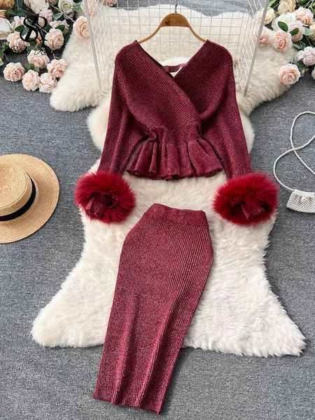 dress singreiny fashion wool knitted two pieces suits long sleeve v neck sweater+high waist slim midi skirt ol winter female warm sets, White
dress singreiny fashion wool knitted two pieces suits long sleeve v neck sweater+high waist slim midi skirt ol winter female warm sets, White