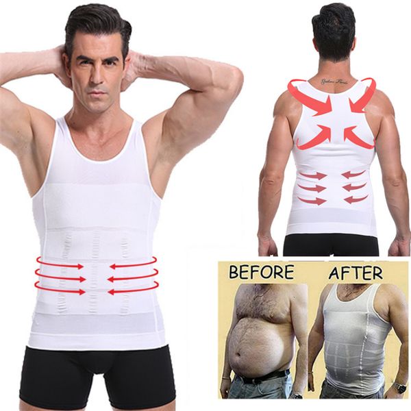 men' tank men' slimming body shapewear corset vest shirt compression abdomen tummy belly control slim waist cincher underwear, White;black
men' tank men' slimming body shapewear corset vest shirt compression abdomen tummy belly control slim waist cincher underwear, White;black