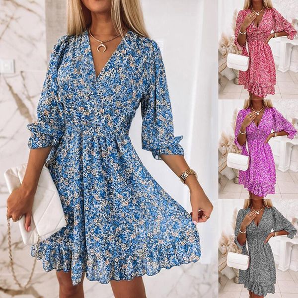 dresses 2023 spring summer skirt women's fashion half sleeve v neck dress casual floral printed elegant pullover beach boho party dress, Black;gray
dresses 2023 spring summer skirt women's fashion half sleeve v neck dress casual floral printed elegant pullover beach boho party dress, Black;gray