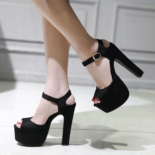 height increasing shoes fashion women ankle strap sandals casual flock buckle thin heels 15cm open toed high heel discount pumps 230508, Black;white
height increasing shoes fashion women ankle strap sandals casual flock buckle thin heels 15cm open toed high heel discount pumps 230508, Black;white