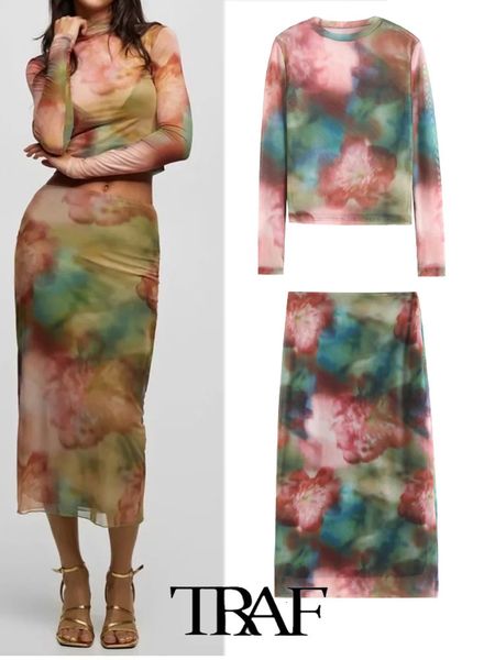 two piece dress traf women 2pcs casual printed silk screen slim rinted midi skirt solid color set 230509, White
two piece dress traf women 2pcs casual printed silk screen slim rinted midi skirt solid color set 230509, White