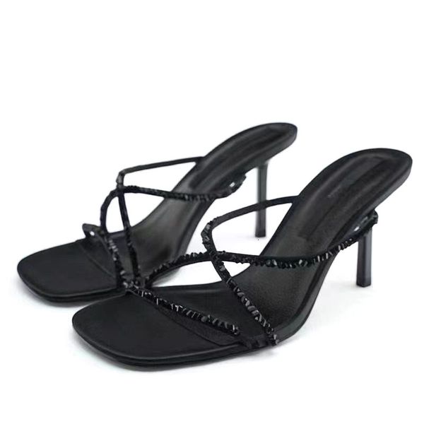 height increasing shoes elegant summer slipper high heels string bead fashion sandals heeled slides woman open toe lady party pumps 230508, Black;white
height increasing shoes elegant summer slipper high heels string bead fashion sandals heeled slides woman open toe lady party pumps 230508, Black;white