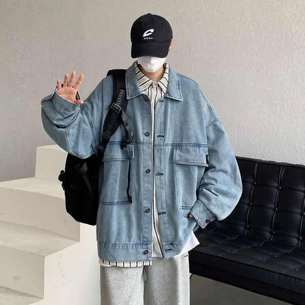 men's jackets spring and autumn korean version casual versatile work jacket men's casual loose denim coat 230509, Black;brown
men's jackets spring and autumn korean version casual versatile work jacket men's casual loose denim coat 230509, Black;brown