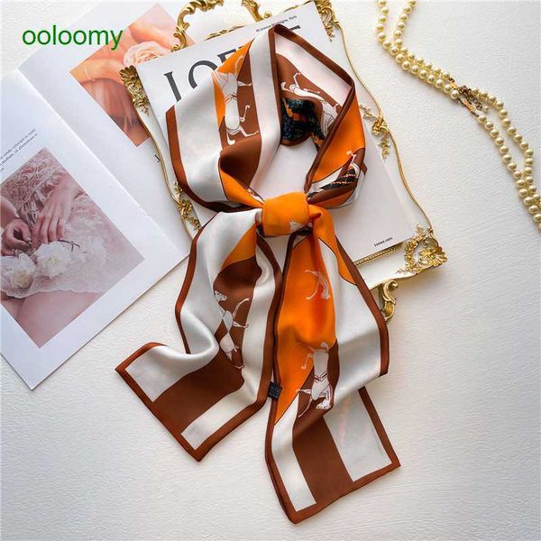 hemres designer cravat emma orange scarf women's thin narrow strip ribbon hair binding simulation silk decorative fashionable fe21, Black;purple
hemres designer cravat emma orange scarf women's thin narrow strip ribbon hair binding simulation silk decorative fashionable fe21, Black;purple