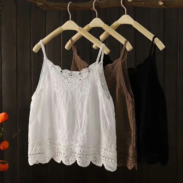 camisoles tanks summer cotton lace white for women fashion loose sleeveless lady backless camis 230508, Black;white
camisoles tanks summer cotton lace white for women fashion loose sleeveless lady backless camis 230508, Black;white
