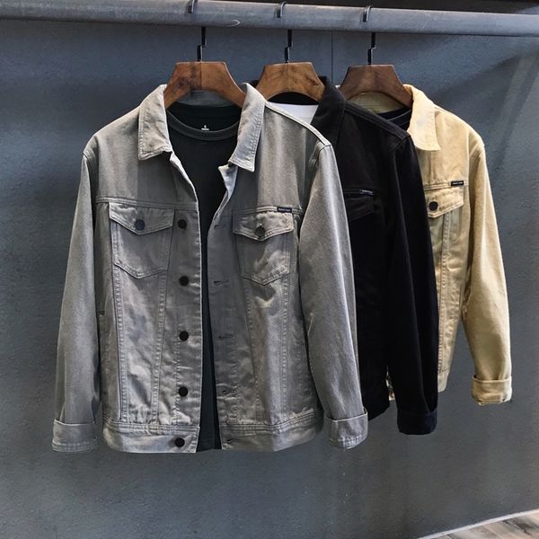 men's jackets spring autumn denim jacket men clothing white khaki korea cowboy simple men's leisure bomber jacket casual slim jea, Black;brown
men's jackets spring autumn denim jacket men clothing white khaki korea cowboy simple men's leisure bomber jacket casual slim jea, Black;brown