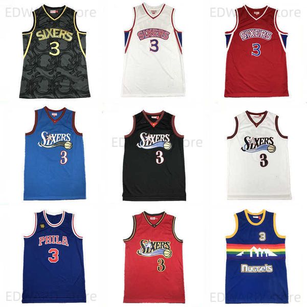 diy t-shirt 76ers no.3 allen iverson jersey embroidered mesh basketball jersey sports vest t230509, Black
diy t-shirt 76ers no.3 allen iverson jersey embroidered mesh basketball jersey sports vest t230509, Black