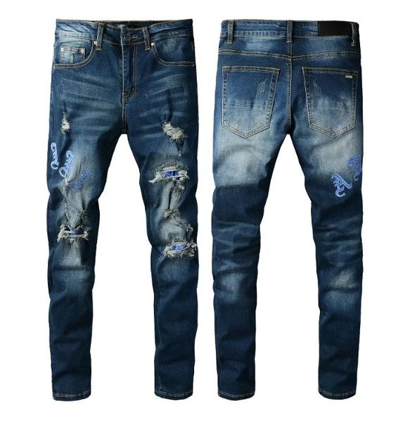 2023 mens designer jeans fashion distressed ripped biker slim fit motorcycle denim for men s fashion hiking pant hip embroidery patchwork pa, Black
2023 mens designer jeans fashion distressed ripped biker slim fit motorcycle denim for men s fashion hiking pant hip embroidery patchwork pa, Black