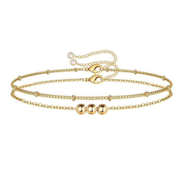 affordable fashion charm steel ball double layer sliding three pieces golden balls anklet bracelet simple all match high sense foot, Golden;silver
affordable fashion charm steel ball double layer sliding three pieces golden balls anklet bracelet simple all match high sense foot, Golden;silver