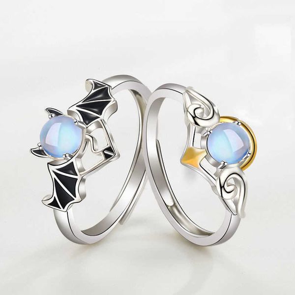 band rings 2022 trendy angel devil moonstone couple rings for women men silver color opening adjustable lovers ring wedding jewelry gifts z0
band rings 2022 trendy angel devil moonstone couple rings for women men silver color opening adjustable lovers ring wedding jewelry gifts z0