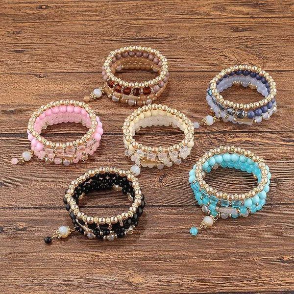 selling bohemian beaded bracelet geometric strands round glass beads diamond embedded stretch set, Black
selling bohemian beaded bracelet geometric strands round glass beads diamond embedded stretch set, Black