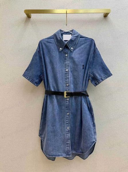 designer womens clothing shirt dress luxury high-end custom lapel button letter logo embroidery with belt summer dresses for women 0912, Black;gray
designer womens clothing shirt dress luxury high-end custom lapel button letter logo embroidery with belt summer dresses for women 0912, Black;gray