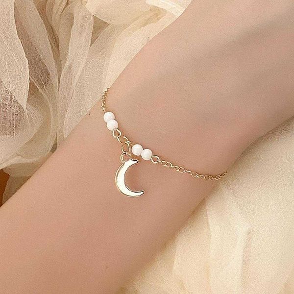 ins simple moon bracelet strand womens fashion all match handmade beaded light minority hand jewelry wholesale, Black 
ins simple moon bracelet strand womens fashion all match handmade beaded light minority hand jewelry wholesale, Black