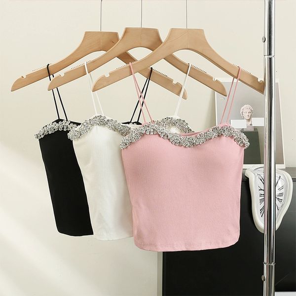 camisoles tanks summer basic crop women patched fake diamonds padded soft velour sleeveless tee camisole with bra 230508, Black;white
camisoles tanks summer basic crop women patched fake diamonds padded soft velour sleeveless tee camisole with bra 230508, Black;white