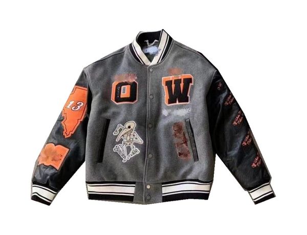 heavy industry embroidery patchwork leather down cotton baseball suit, jacket, coat body made of wool cloth, couple black size: s m l
heavy industry embroidery patchwork leather down cotton baseball suit, jacket, coat body made of wool cloth, couple black size: s m l