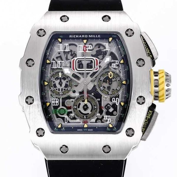 new chronograph mechanical wrist watches rm11-03 series 11-03 automatic men's new high-end designer high-quality 1p, Slivery;brown
new chronograph mechanical wrist watches rm11-03 series 11-03 automatic men's new high-end designer high-quality 1p, Slivery;brown