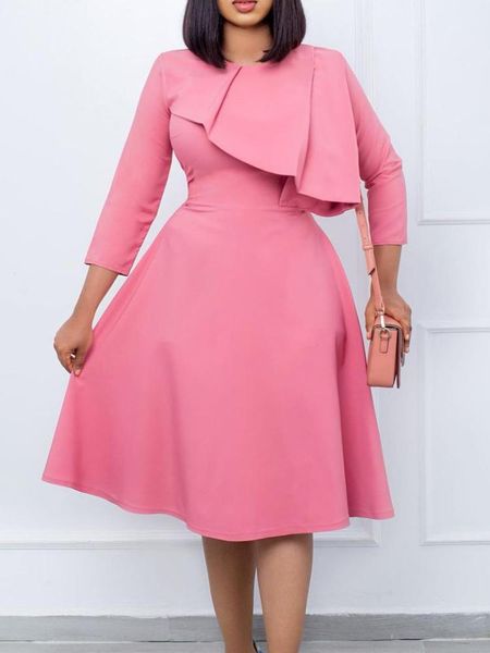 dresses women dress a line ruffles elegant office ladies classy modest work wear pink navy female autumn summer robes vestidos outfits, Black;gray
dresses women dress a line ruffles elegant office ladies classy modest work wear pink navy female autumn summer robes vestidos outfits, Black;gray