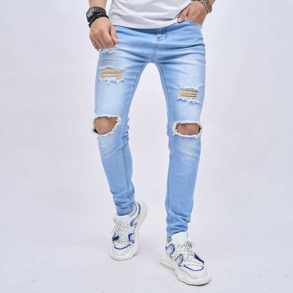 men's jeans summer men classic style casual business fashion slim stretch ripped denim pants streetwear hip hop biker trousers 230509, Blue
men's jeans summer men classic style casual business fashion slim stretch ripped denim pants streetwear hip hop biker trousers 230509, Blue
