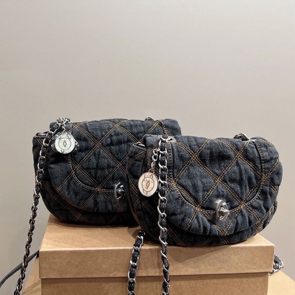 cc handbag mini flap blue denim saddle crossbody with silver chain black classic quilted purse women weekender bag 19-21cm
cc handbag mini flap blue denim saddle crossbody with silver chain black classic quilted purse women weekender bag 19-21cm