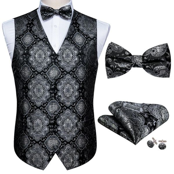 blazers black floral silk vest waistcoat men suit vest silver butterfly handkerchief cufflinks bowtie vest barry.wang business design, White;black
blazers black floral silk vest waistcoat men suit vest silver butterfly handkerchief cufflinks bowtie vest barry.wang business design, White;black