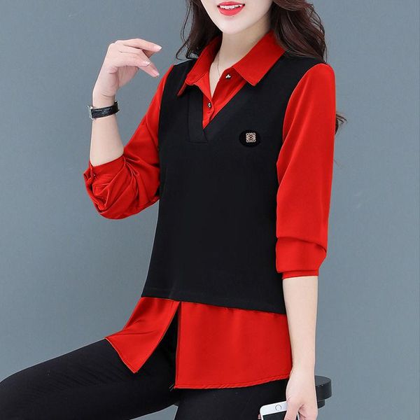 dress fashion lapel button fake two pieces blouse female clothing 2022 autumn new oversized casual pullovers allmatch commute shirt, White
dress fashion lapel button fake two pieces blouse female clothing 2022 autumn new oversized casual pullovers allmatch commute shirt, White