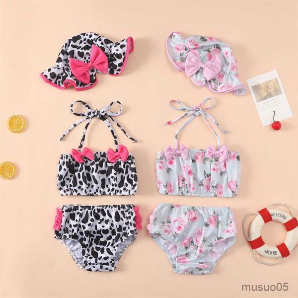 two-pieces baby swimwear girls bikini set summer floral leopard ruffle bathing suit with swim cap toddler swimsuits kids beachwear, Blue
two-pieces baby swimwear girls bikini set summer floral leopard ruffle bathing suit with swim cap toddler swimsuits kids beachwear, Blue