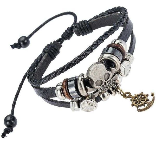 yiwu wholesale of small articles bracelet alloy skull rudder pendant student mens and womens cowhide, Golden;silver
yiwu wholesale of small articles bracelet alloy skull rudder pendant student mens and womens cowhide, Golden;silver