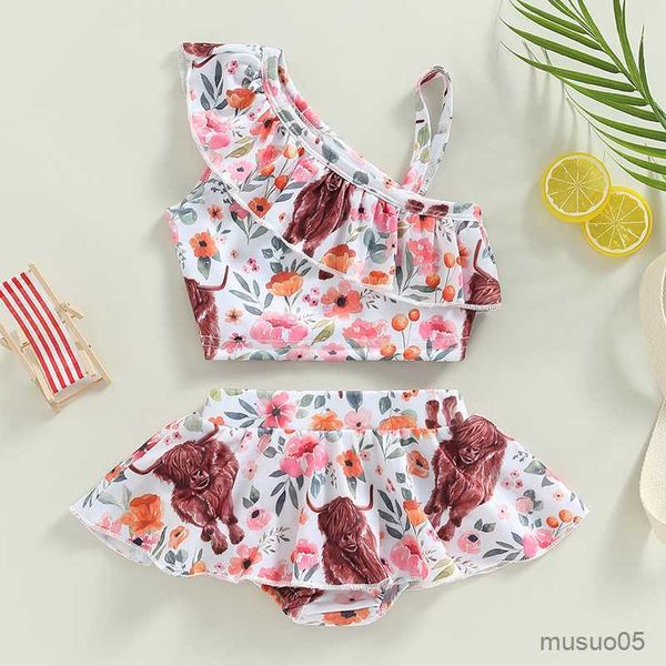 two-pieces toddler girls swimwear sets one shoulder floral ruffle shorts swimsuits for infant girl beach bikini set, Blue
two-pieces toddler girls swimwear sets one shoulder floral ruffle shorts swimsuits for infant girl beach bikini set, Blue